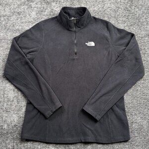 The North Face Women’s Black Fleece Half Zip Pullover Size Large Jacket
